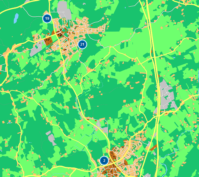 Klikkaamalla kuvaa pääset tontin hakupalveluun
