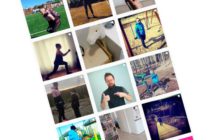 Liikuntapalveluiden instagram-tilin kuvia
