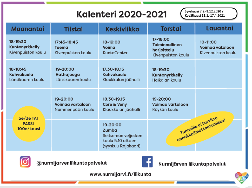 liikuntakalenteri 2020 syksy