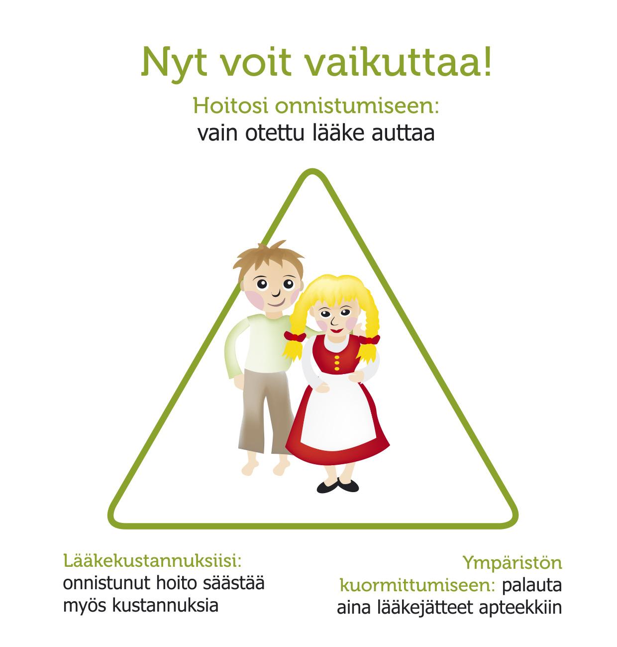 Kuluttaja voi vaikuttaa ympäristön kuormittumiseen palauttamalla lääkejätteet apteekkiin.