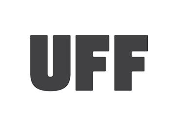 UFF logo, joka on myös linkki yrityksen ilmastotyötä esittelevälle sivulle..