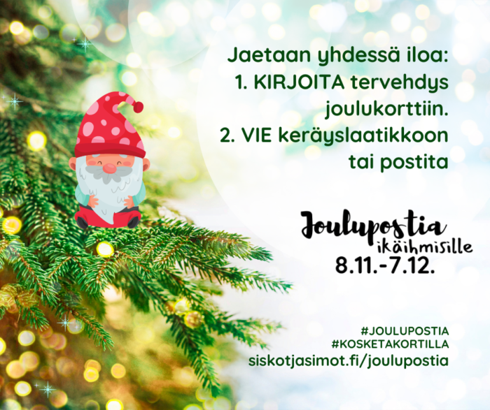 Joulupostia ikäihmisille mainos