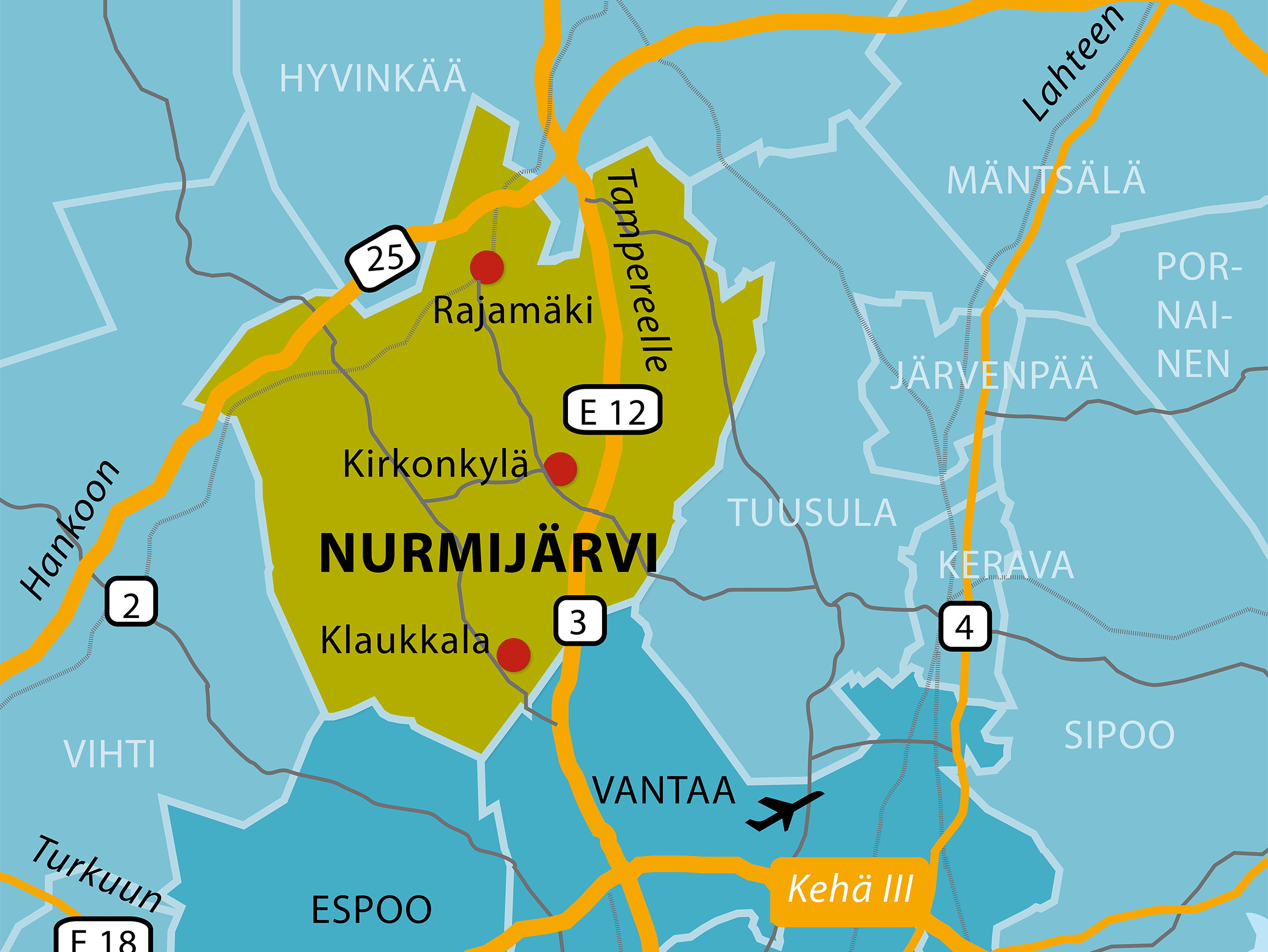 Nurmijärven sijainti kartalla