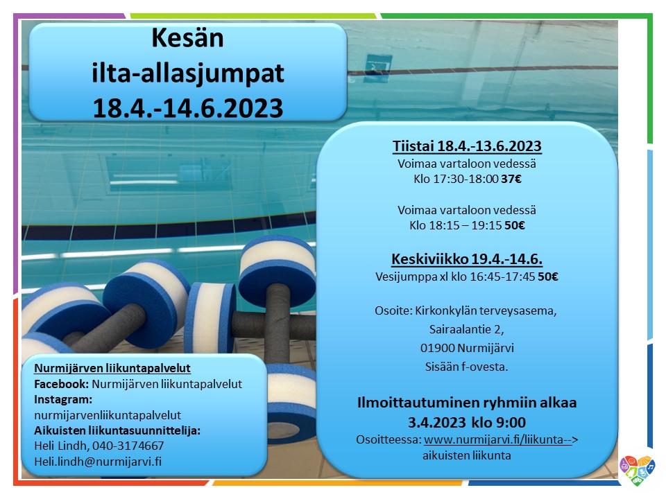 Kesän ilta-allasjumpat Kirkonkylä
