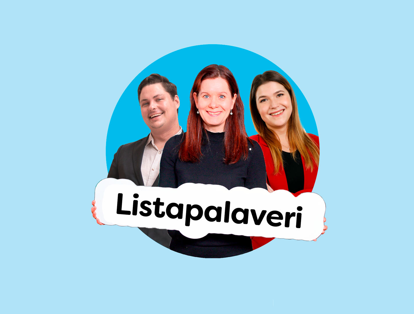 Listapalaverissa Outi Mäkelä, Maria Luoma ja Jyri Tallgren